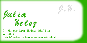 julia welsz business card